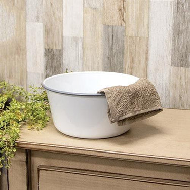 Gray Rim Enamelware Mixing Bowl - The Fox Decor